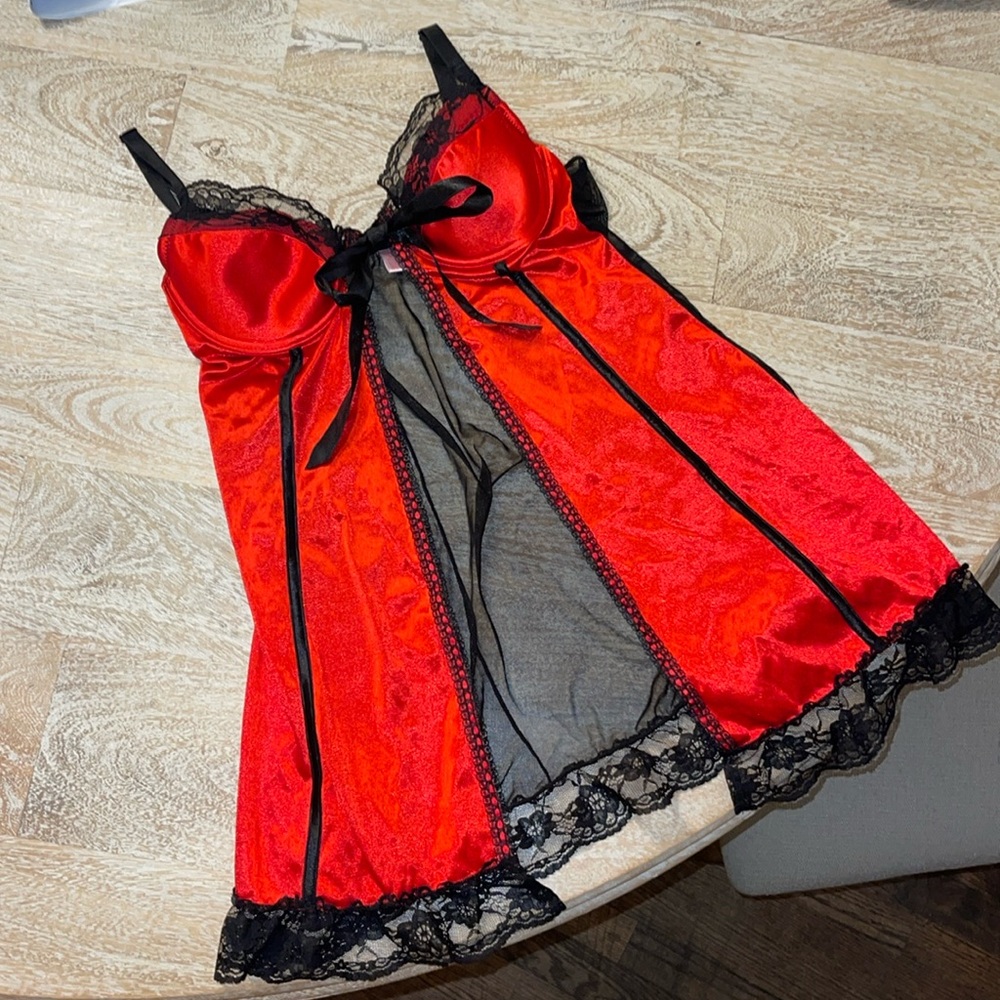 Vintage native intimated black lingerie open middle 90s Y2K 36B